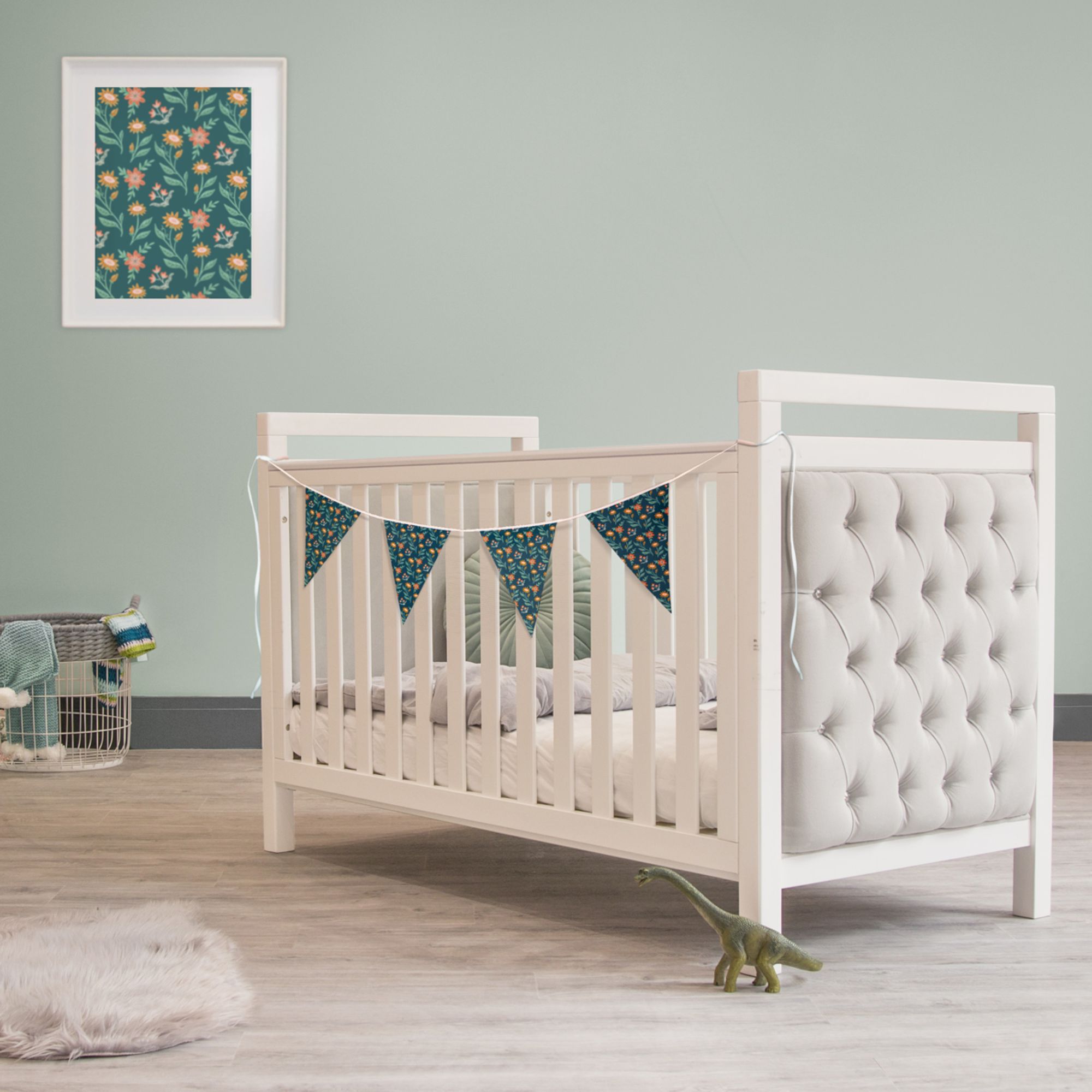 Guirlandes tissu velours - Triangle - 15x21cm