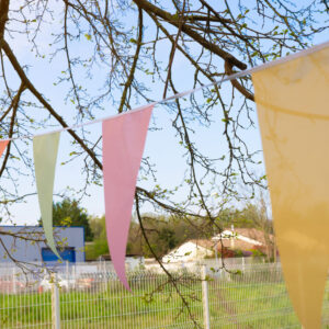 guirlande tissu maille 100% recyclé M1 ignifugé