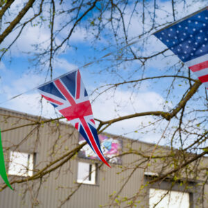 guirlande tissu maille drapeaux